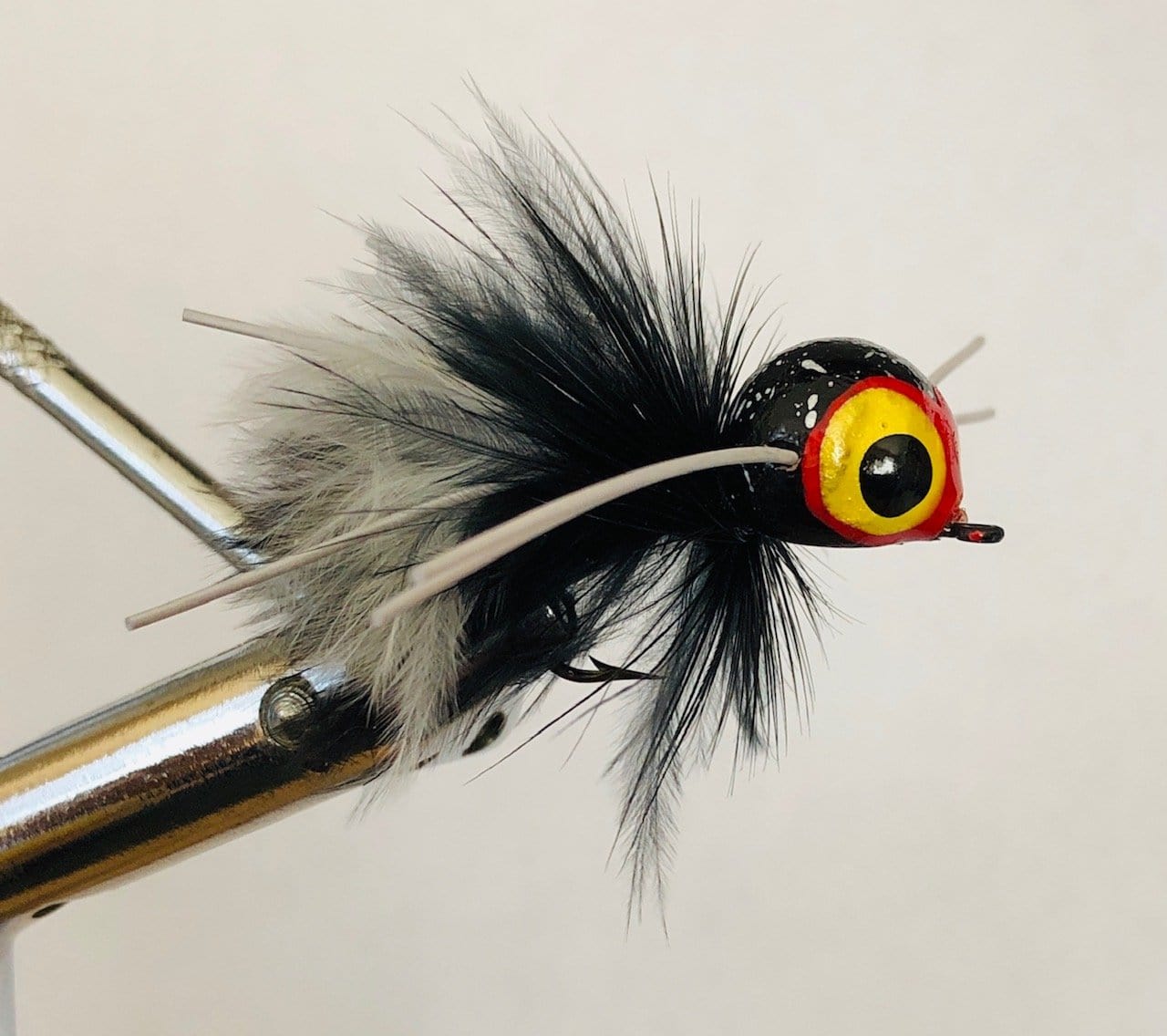 Wild Water - Black and White Spherical Body Popper, Size 4, Qty. 4