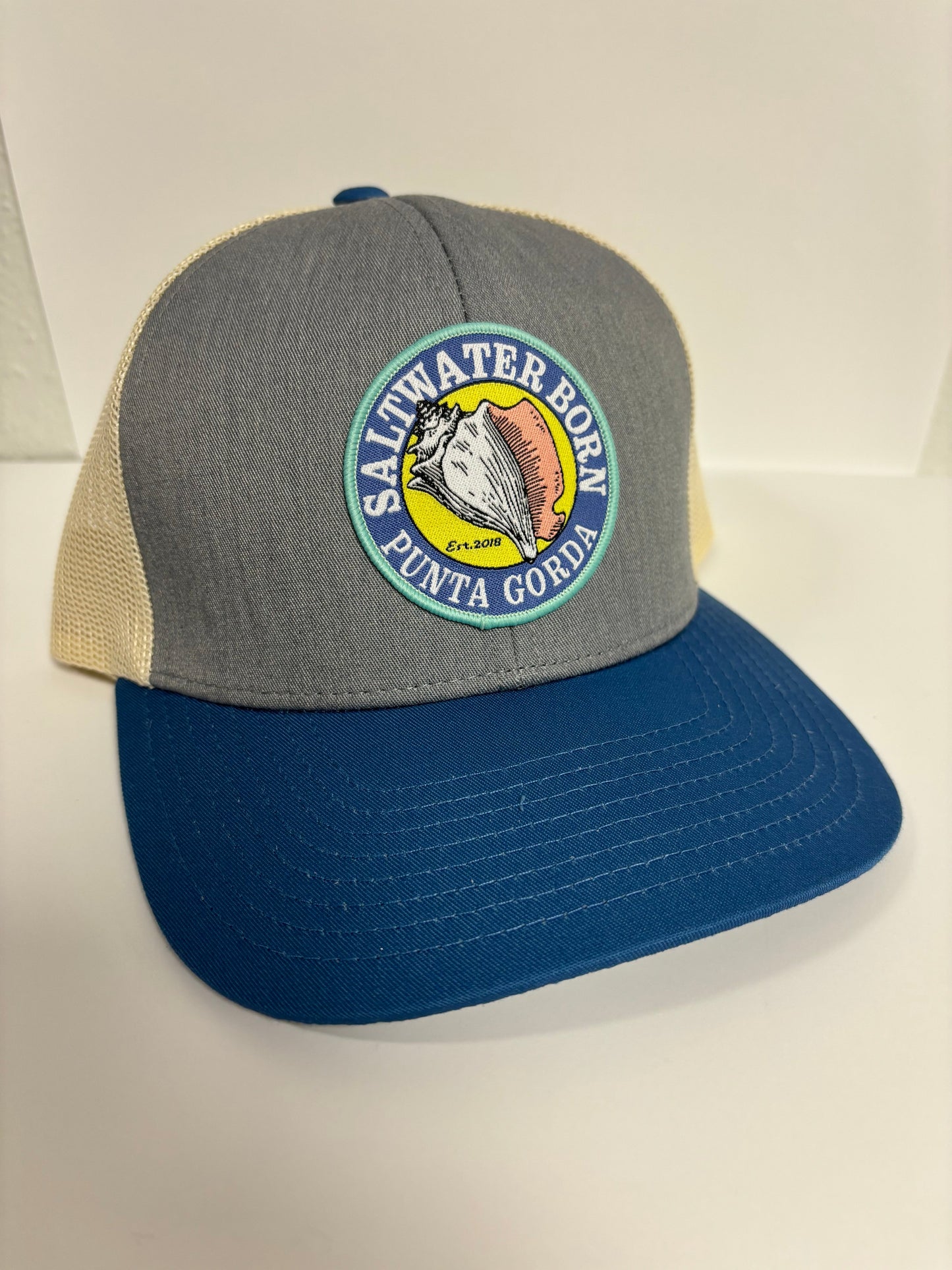 Saltwater Born Punta Gorda, FL Structured Mesh Trucker Hat
