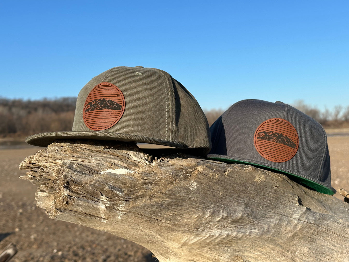 Pike Trail Rawhide Leather Patch Hats