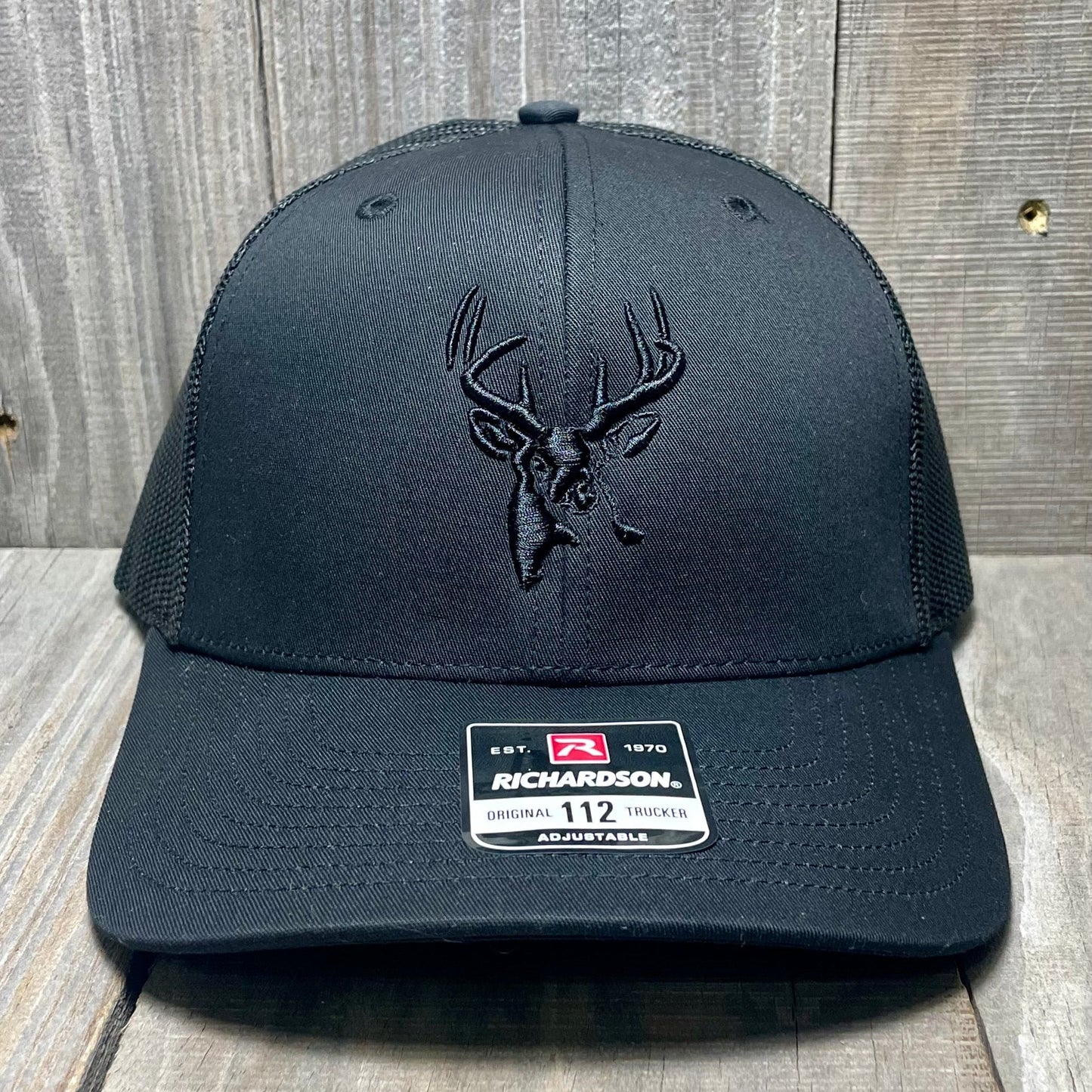 AF Waterfowl - "The Ghost Buck" Black with Black 3D Logo and Black Mesh