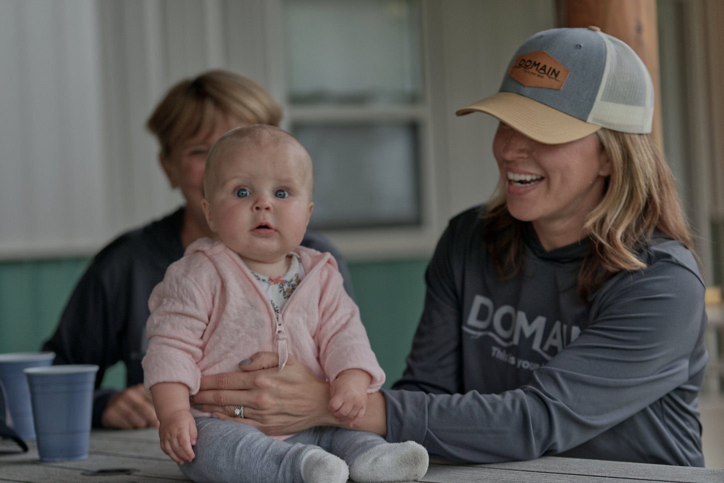 Domain Outdoor Leather Patch Hat - Yellow/Grey