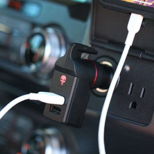 Stinger Survival Tools USB Car Charger Emergency Tool (Red Punisher)