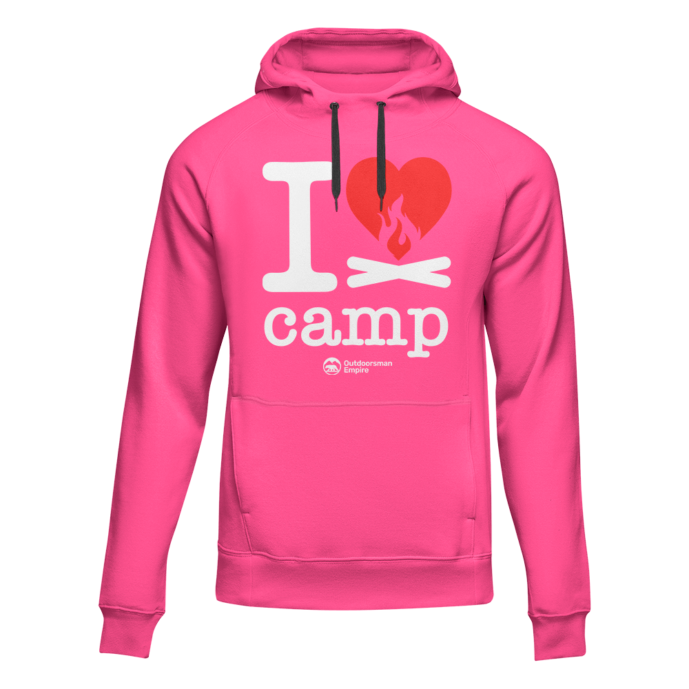 Outdoorzees I Love Camp Adult Fleece Hoodie