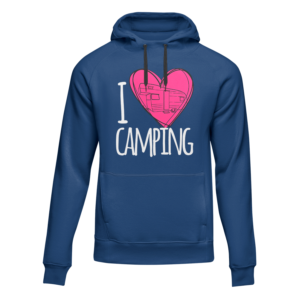 Outdoorzees I Love Camping Adult Fleece Hoodie