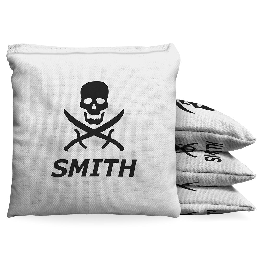 Baggo Jolly Rogers Skull & Swords Pirate Cornhole Bean Bag Toss Bags (set of 8)
