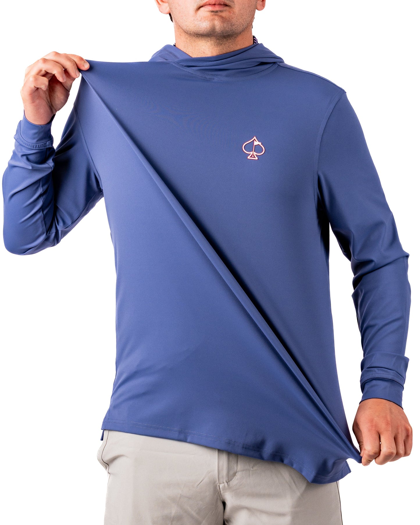 Pins and Aces Performance Golf Hoodie - Wavy Stars and Stripes