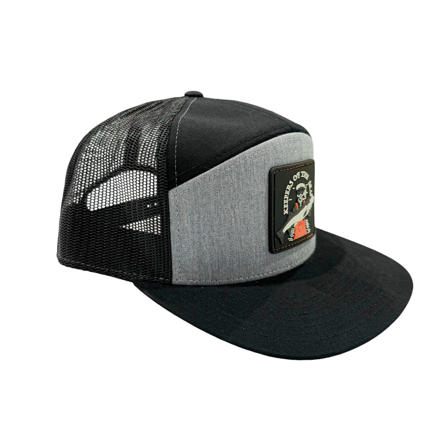 Keepers Only Co. Bass Slayer 7-Panel Black / Grey Snapback