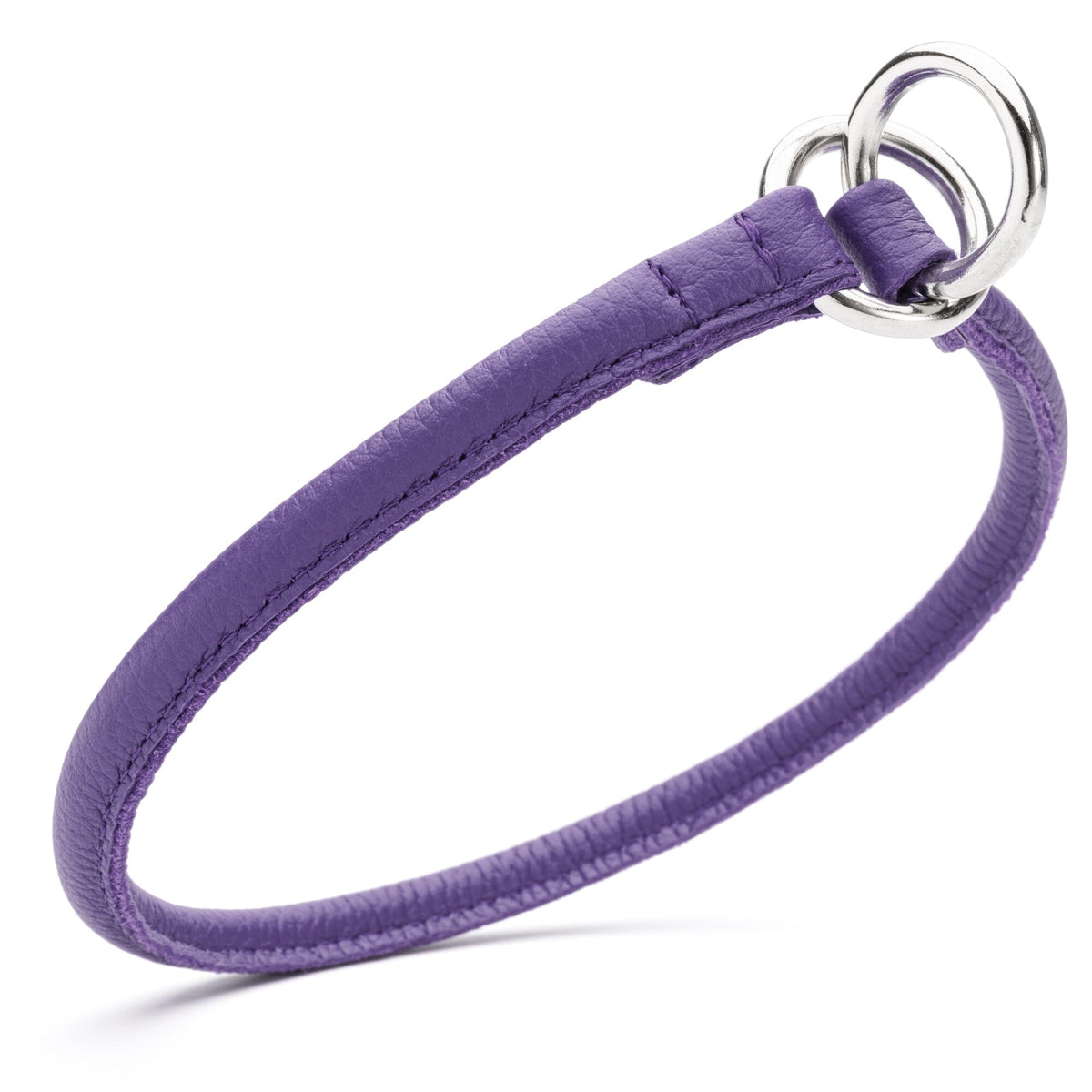 Dogline Soft Leather Round Slip Collar