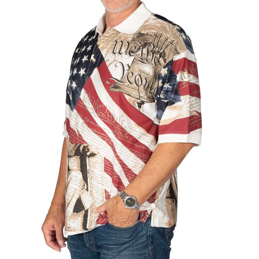 The Flag Shirt Men's Abraham Lincoln 100 % Cotton Polo Shirt