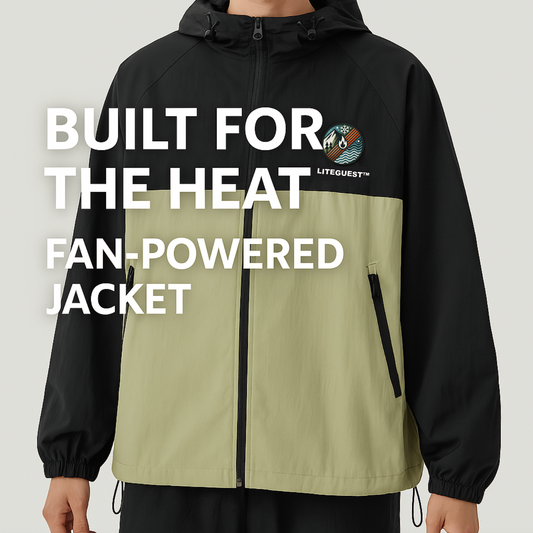 LITEGUEST™ UPF50+ Cooling Fishing Jacket – Built-In Fans for Sun & Heat