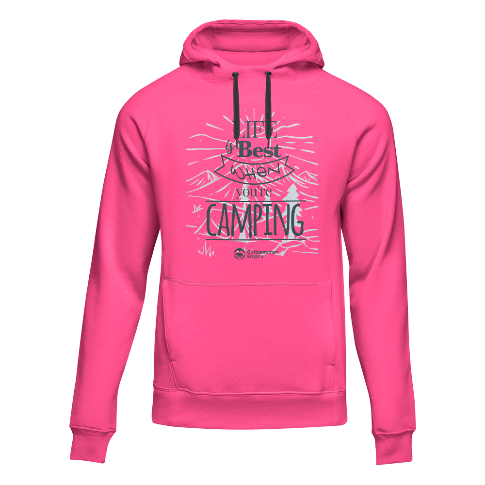 Outdoorzees Life Is Best Adult Fleece Hoodie