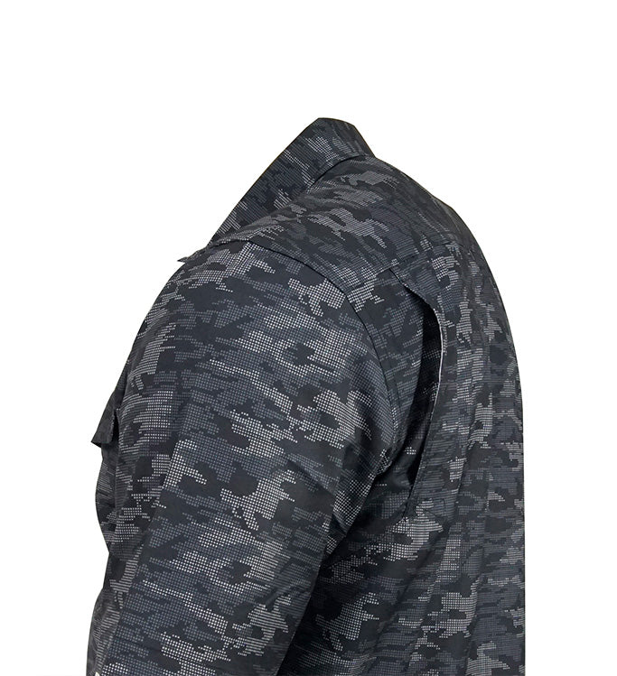 Hook & Tackle Men's Dot Camo UV Vented Fishing Shirt