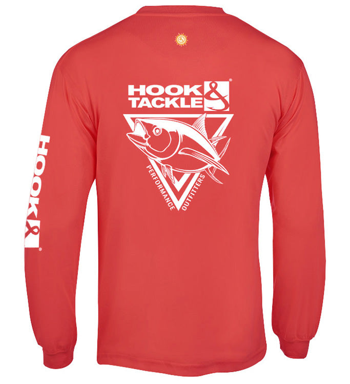 Hook & Tackle Men's Tuna Triangle L/S UV Fishing T-Shirt