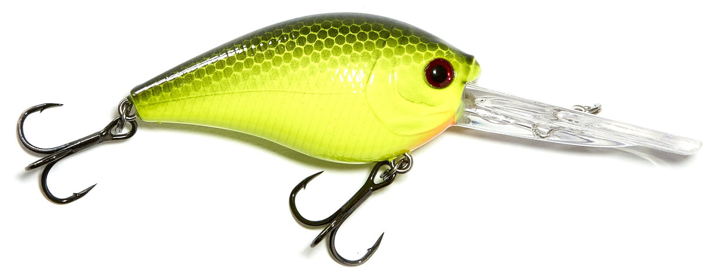 Vicious Fishing Crankbait - MC65 Medium Diver - Chartreuse Black Back