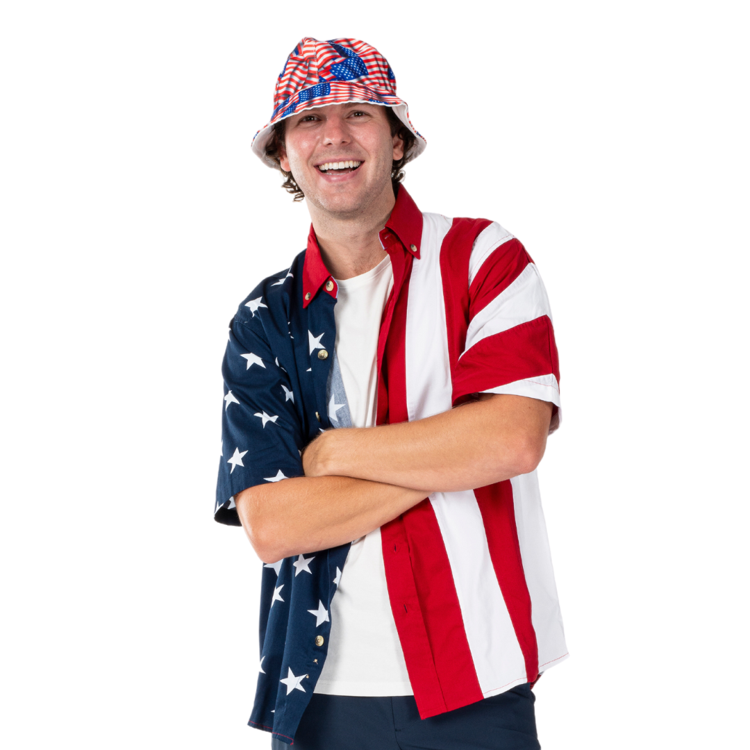The Flag Shirt Men's Stars & Stripes 100% Cotton Button-Up Shirt