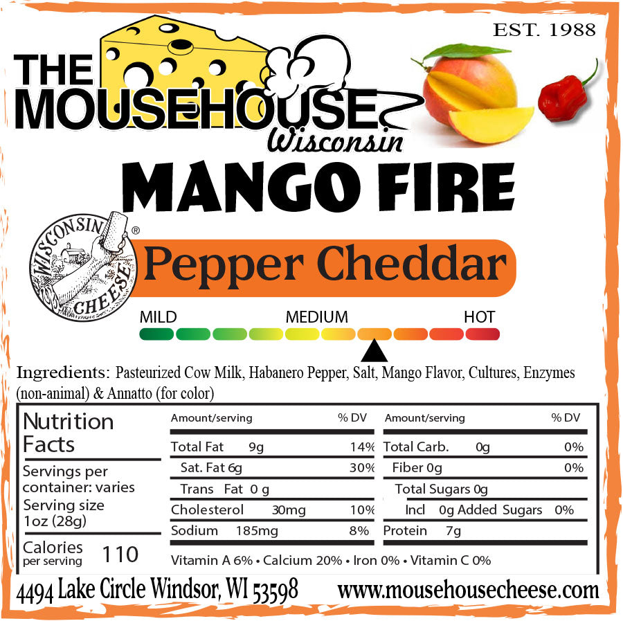 Mousehouse Cheesehaus Mango Fire Pepper Cheddar