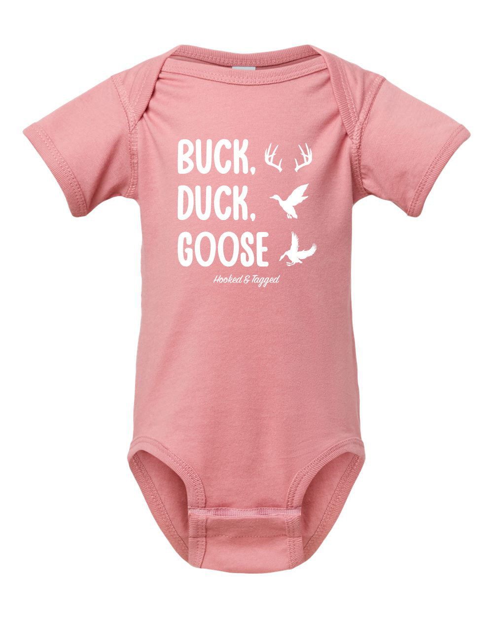 Hooked & Tagged - Buck, Duck, Goose Onesie