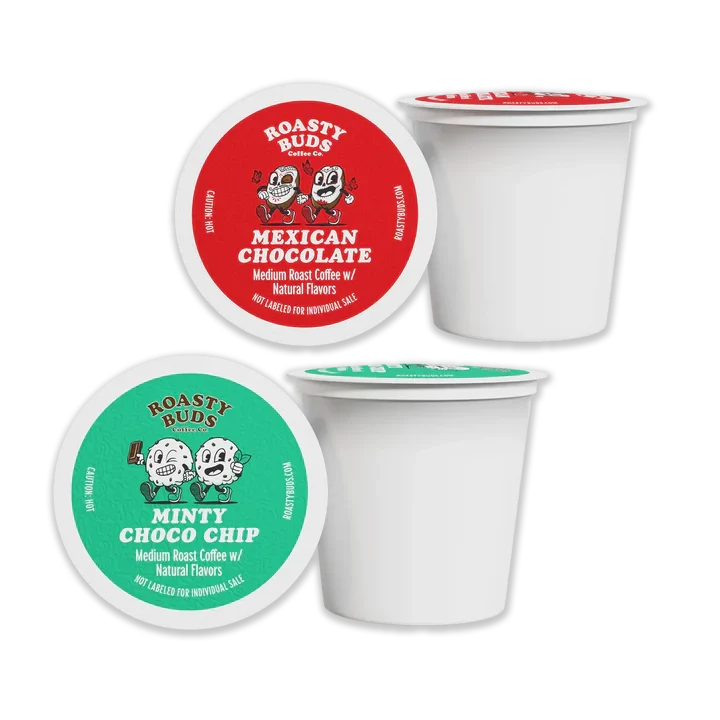 Roasty Buds Mexi Choco & Minty Choco Chip Coffee Pods
