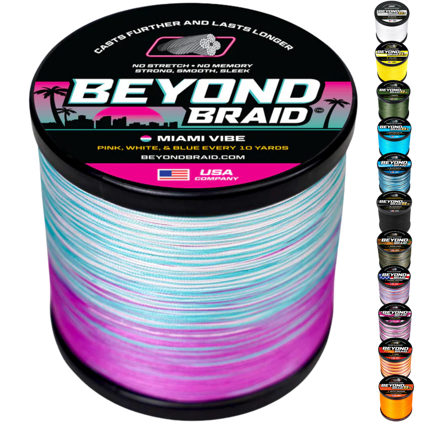 Beyond Braid - Miami Vibe - Pink, White, & Blue