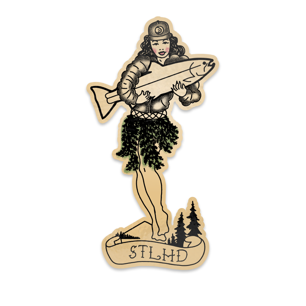 STLHD Mountain Hula Sticker