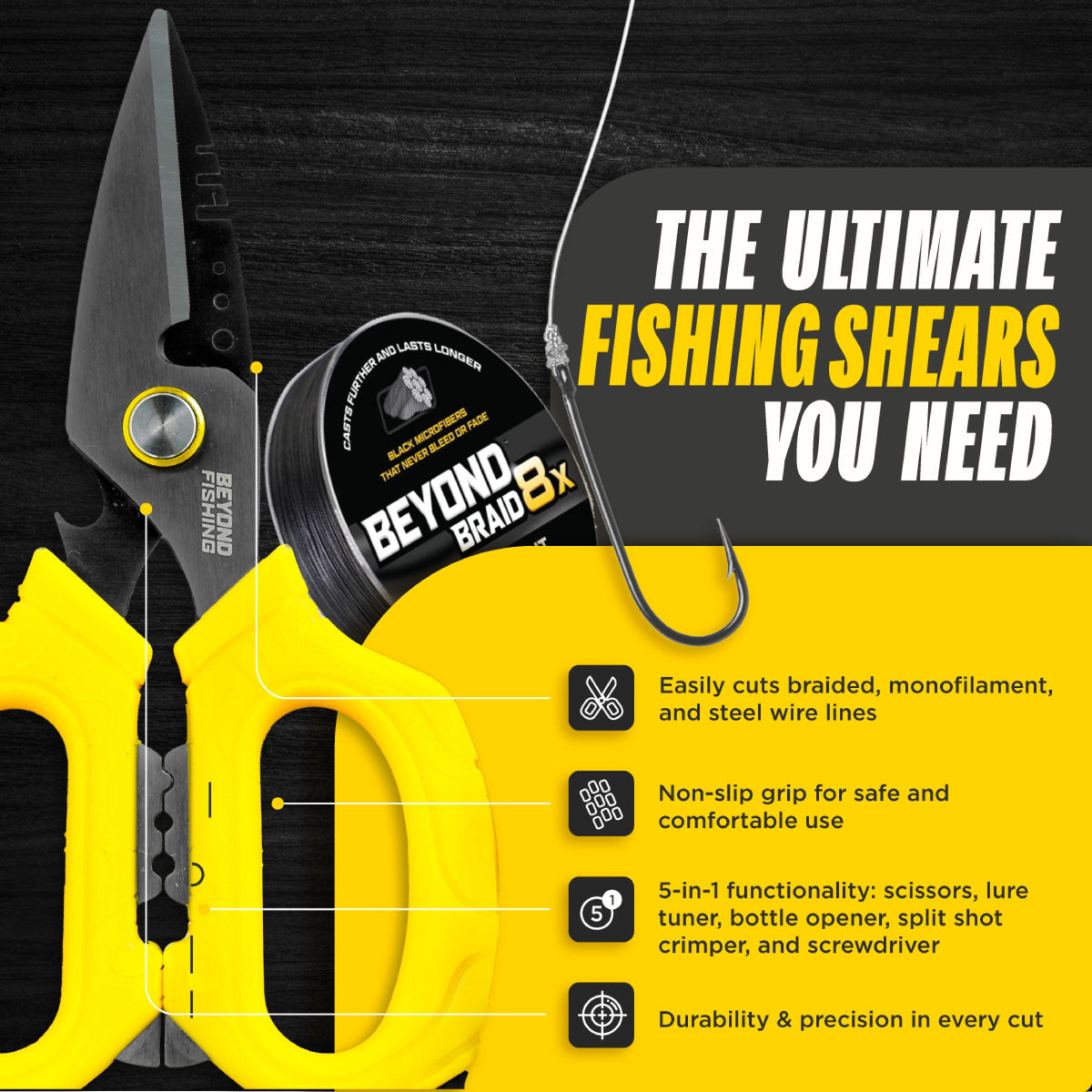 Beyond Fishing 6.5" Omni Pro Fishing Shears