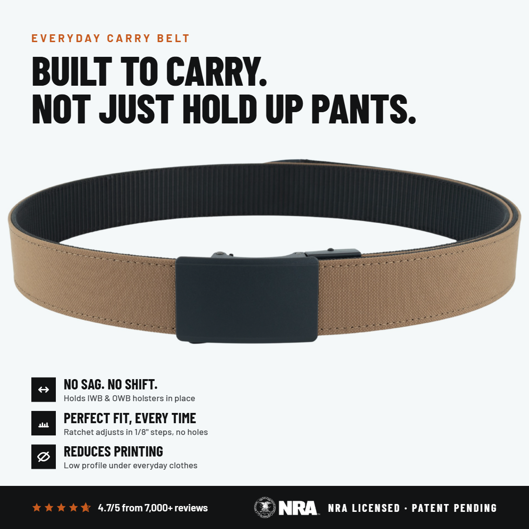 2ND AMEN OPS 1.0 EDC Belt 1.5" Width Ballistic Nylon for Everyday Carry