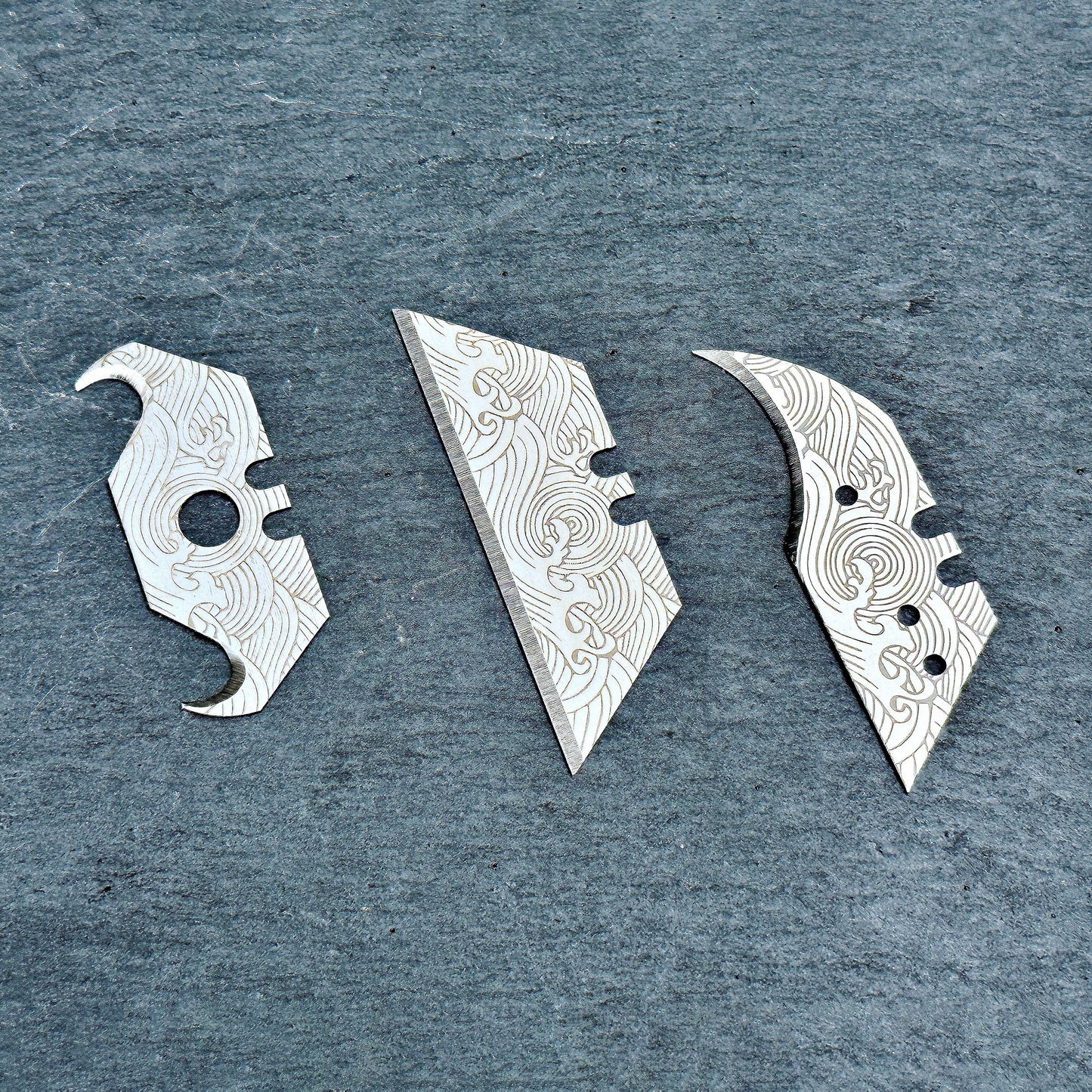 Stinger Survival Tools Laser Engraved Utility Edges, Tool Replacements - Ocean Wave