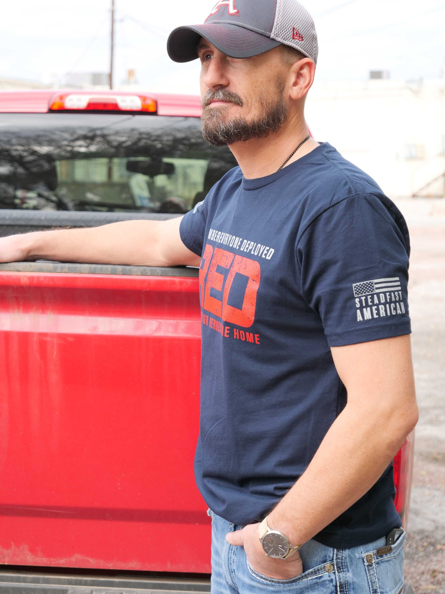 Steadfast American - Remember Everyone Deployed (R.E.D.) Until All Our Heroes Are Home T-Shirt