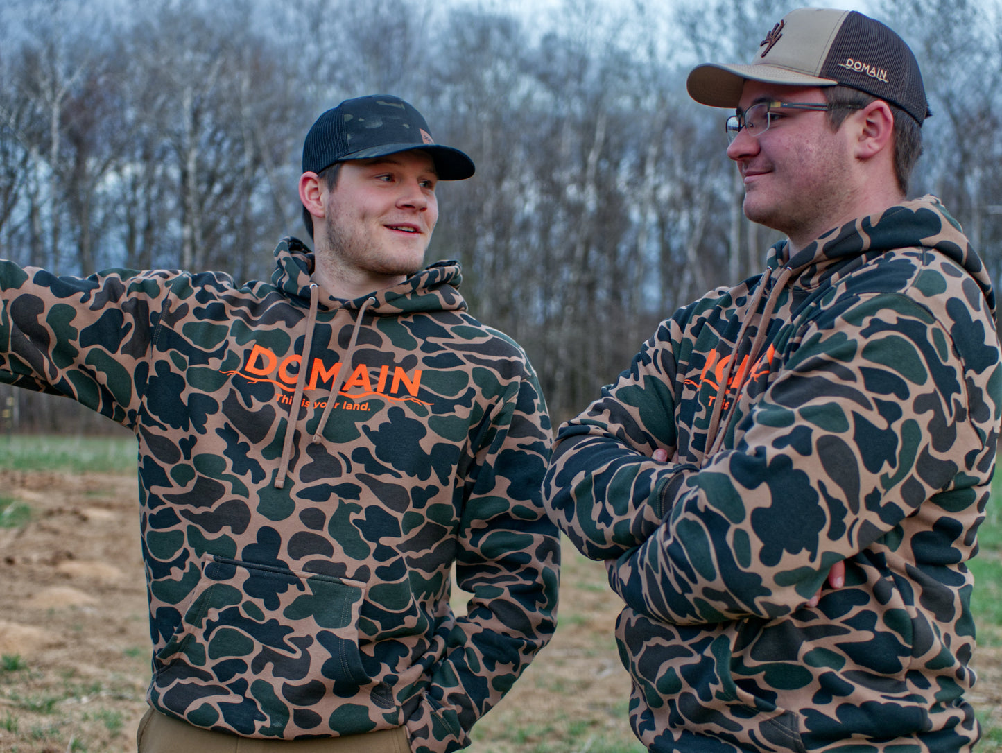 Domain Outdoor Camo Blaze Orange Sweatshirt