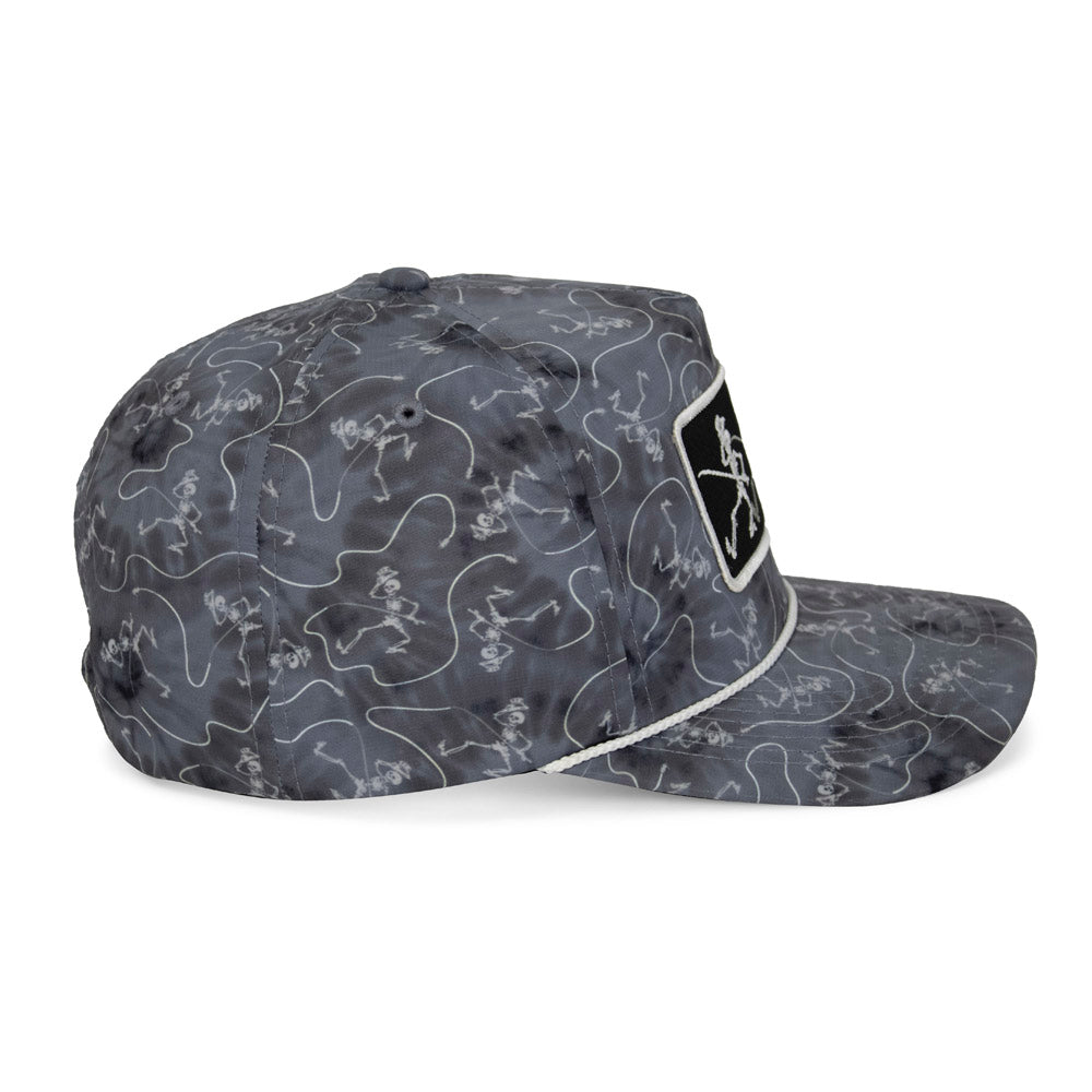 Paramount Outdoors Dancing Skeletons Fly Fishing Trucker Tie Dye Rope Cap