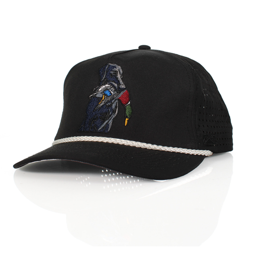 Paramount Outdoors Black Lab Duck Dog 5-Panel Trucker Black