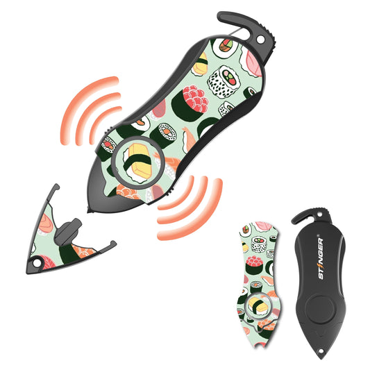 Stinger Survival Tools Personal Alarm Keychain Safety Emergency Tool (Sushi)