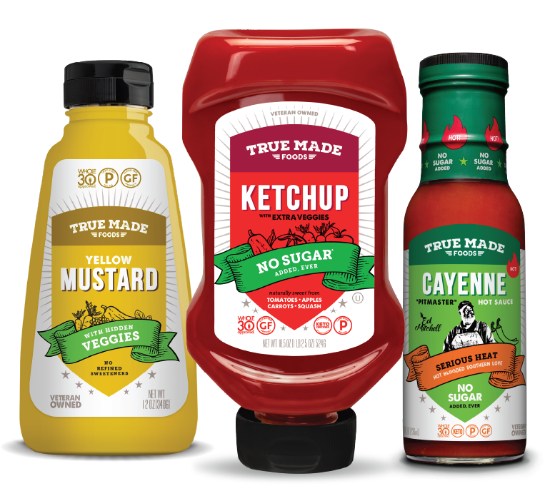 TrueMadeFoods Pitmaster Condiment Picnic Pack - Ketchup, Mustard and Hot Sauce