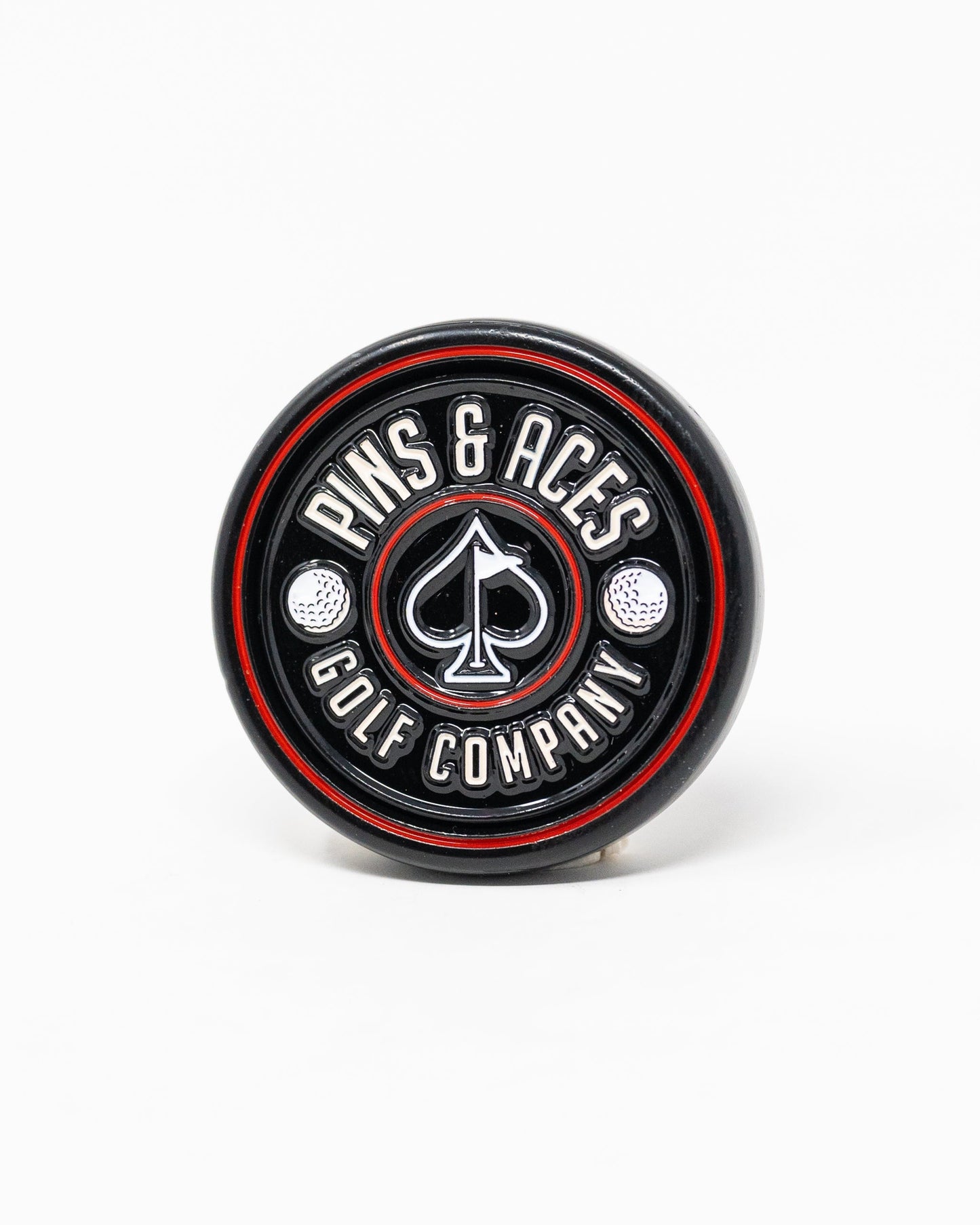 Pins and Aces Pop Out Medallion Ball Marker - Black
