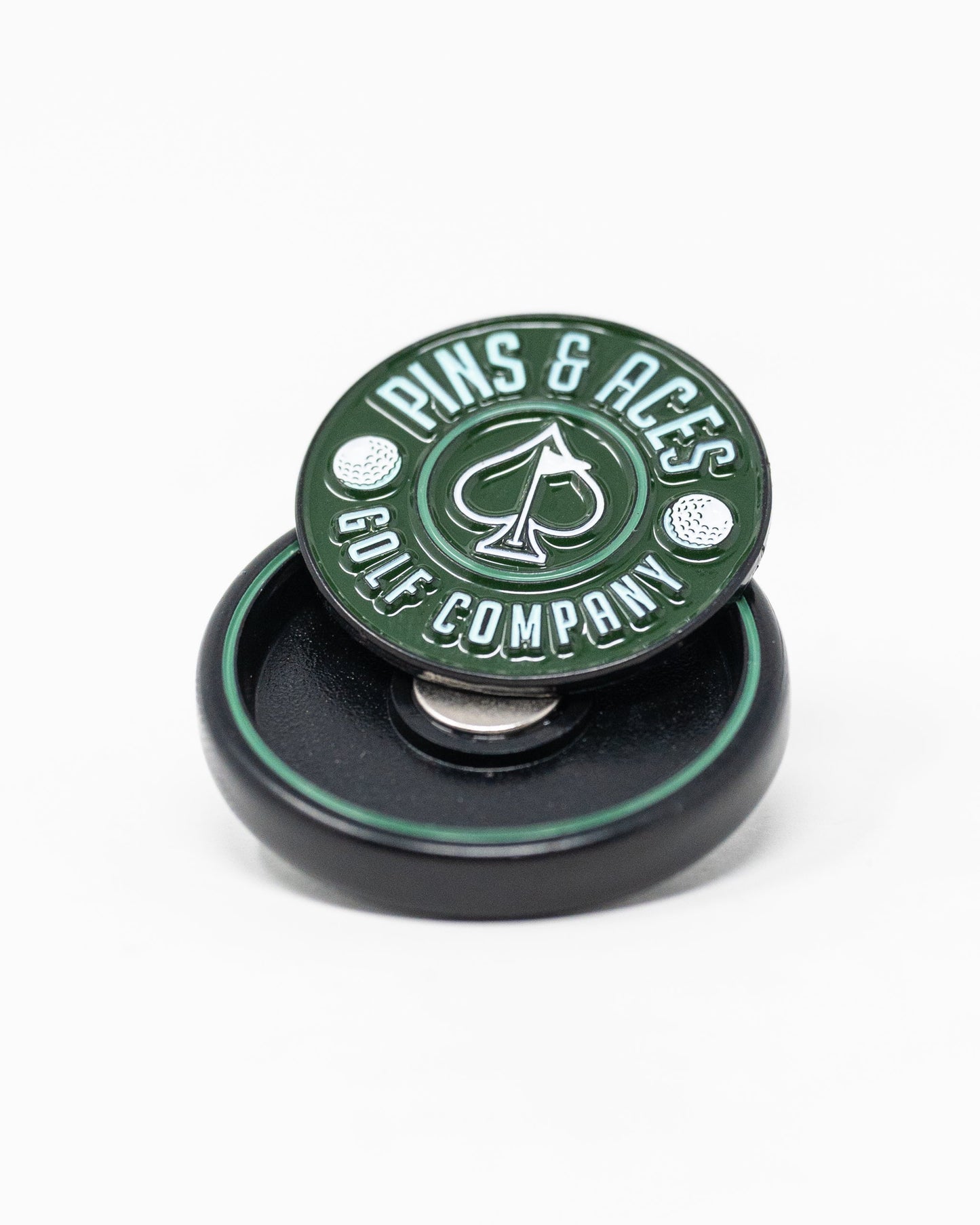 Pins and Aces Pop Out Medallion Ball Marker - Green