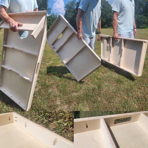 Baggo Cornerback Planks Pro Style Cornhole Bean Bag Toss Game 24x48 with 8 Regulation 16oz Bags