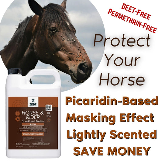Zone Protects Horse & Rider Fly & Insect Repellent, Gallon Refill