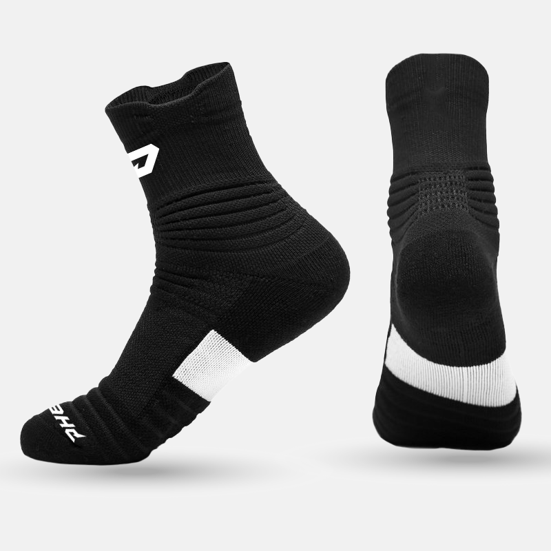 Phenom Elite Quantum Knit Lite Quarter Performance Socks - Black