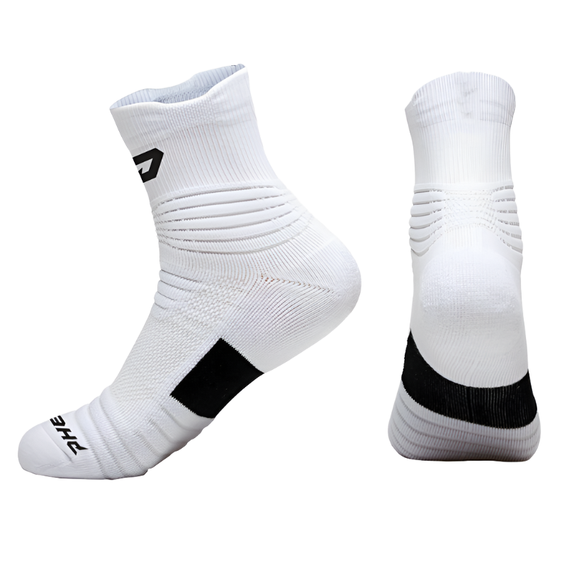 Phenom Elite Quantum Knit Lite Quarter Performance Socks - White