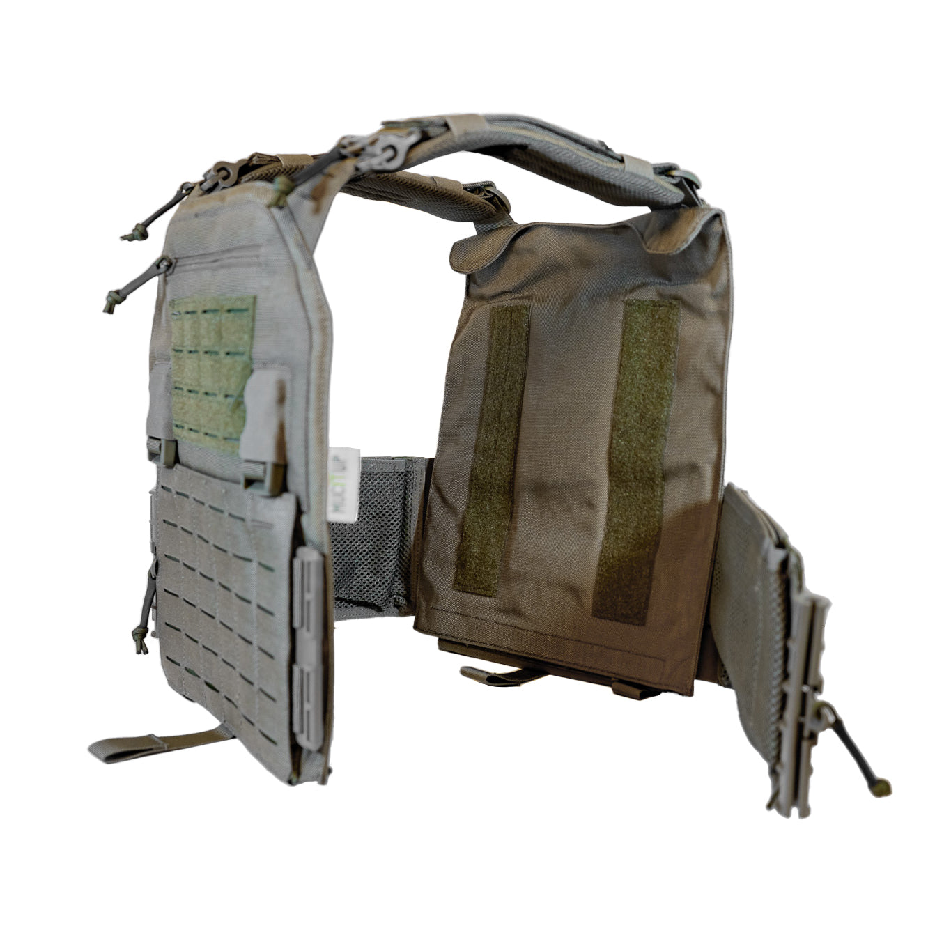 MUCITUP MUCTAC Plate Carrier 10x12 – 1050D Nylon – Quick Release – Laser Cut MOLLE – Texas