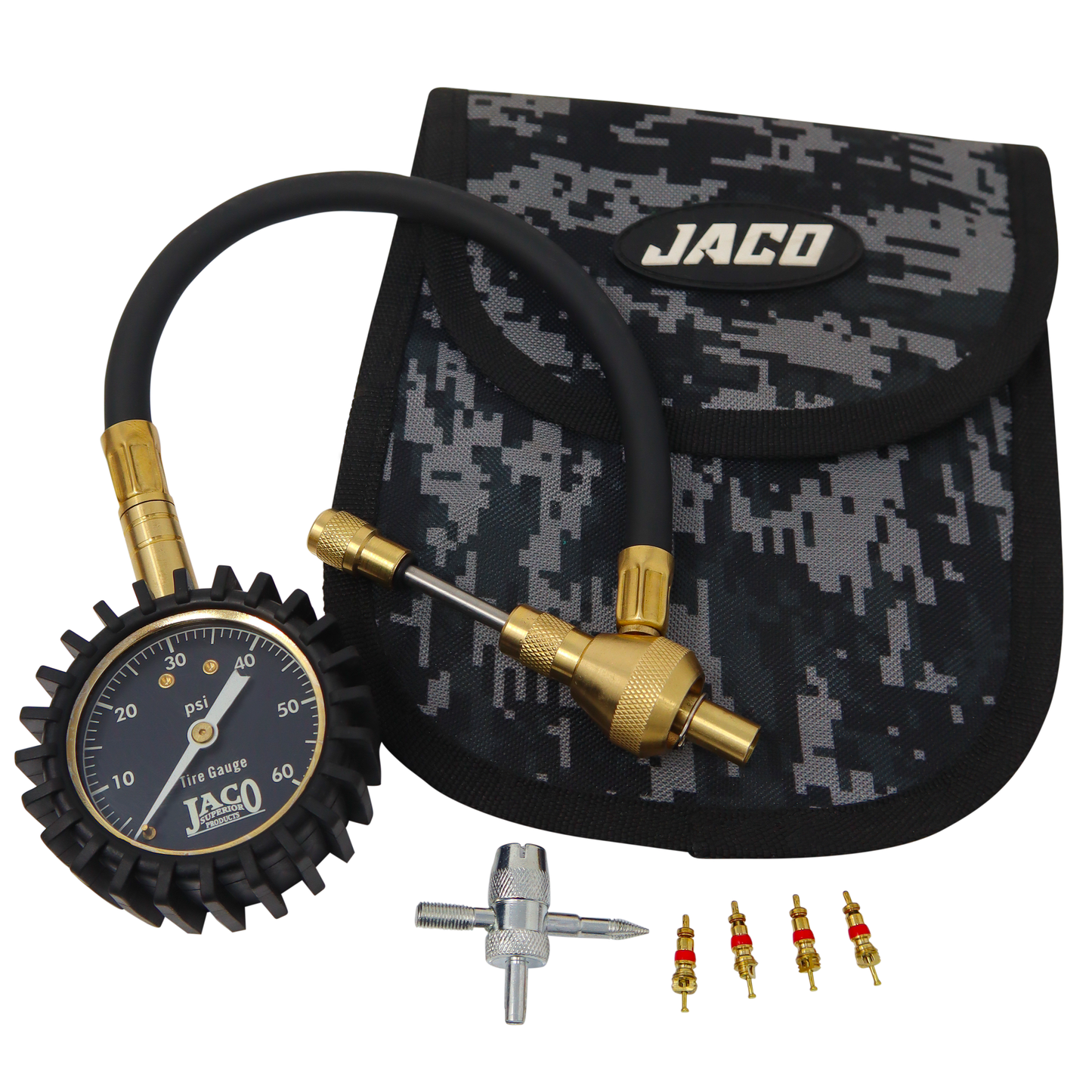 Jaco RapidFlow™ Tire Deflator Gauge (0-60 PSI) | Rapid Off-Road Air Down Kit