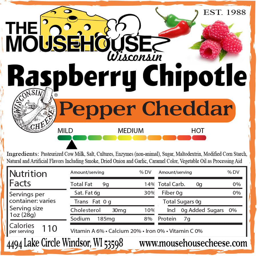 Mousehouse Cheesehaus Raspberry Chipotle Pepper Cheddar