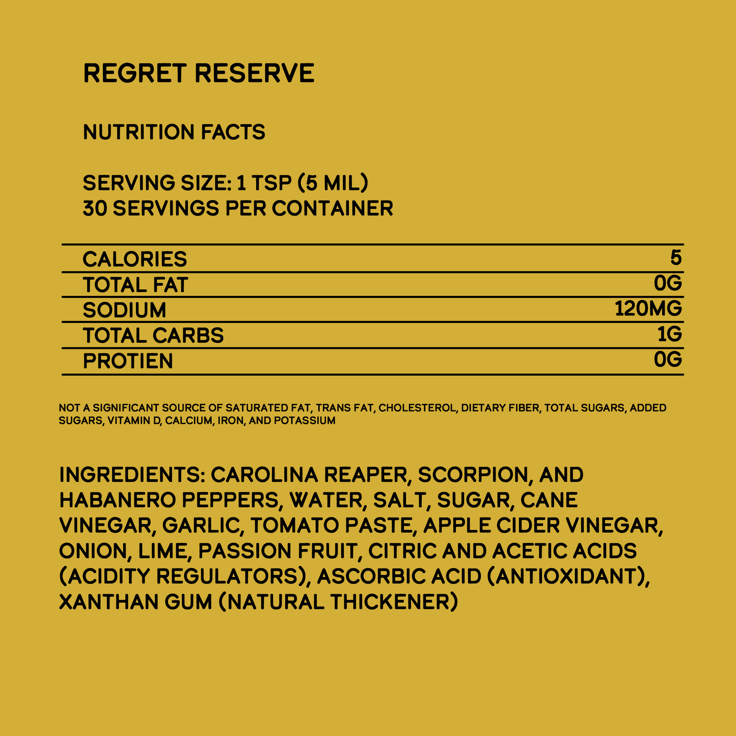Elijah's Xtreme Regret Reserve Hot Sauce (12 pk Case)