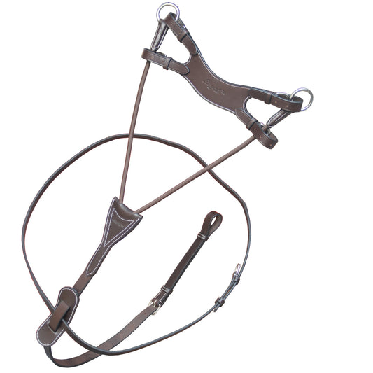 Bridles & Reins ExionPro Running Martingale with Round Elastic Fork