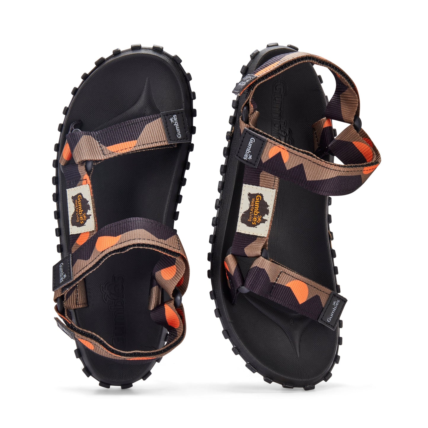 Gumbies Scrambler Sandals - Men's - Khaki & Orange