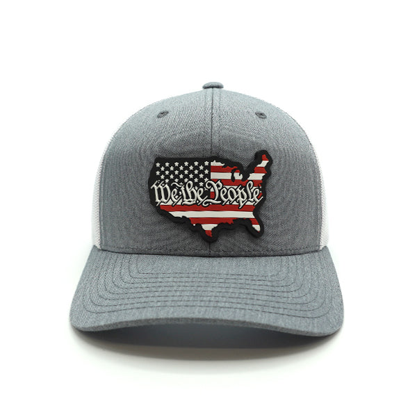 Shield Republic USA Constitution Flag PVC Patch Hat