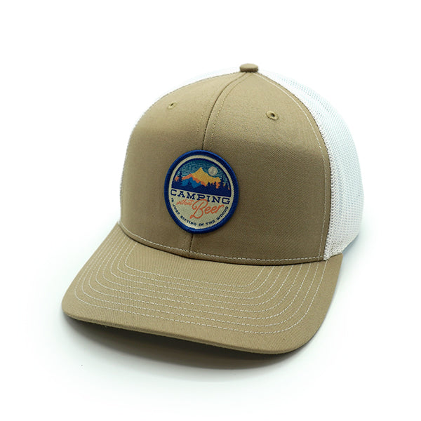 Shield Republic Camping without Beer Woven Patch Hat