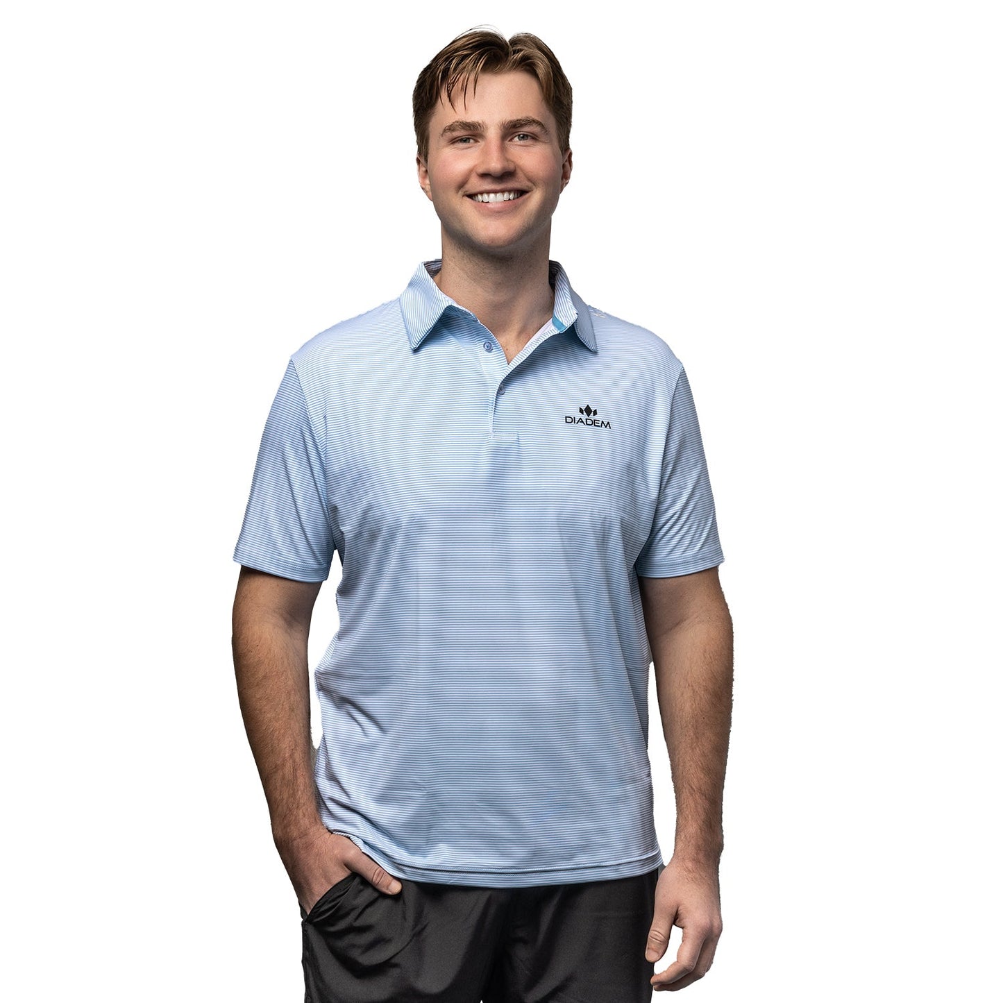 Diadem Sports Men's Scales Weekender Striped Polo