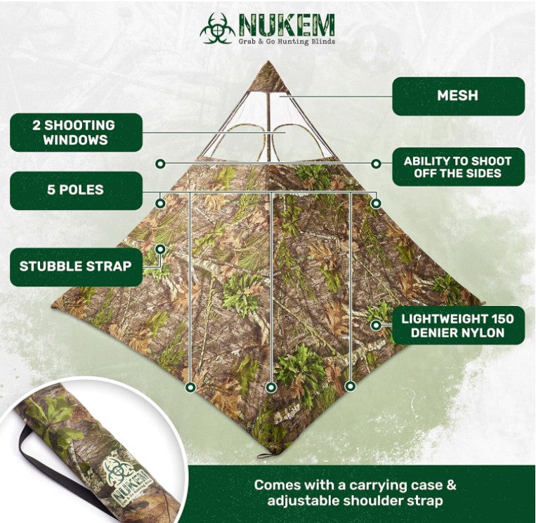 Nukem Hunting Hunting Blind - Mossy Oak Obsession
