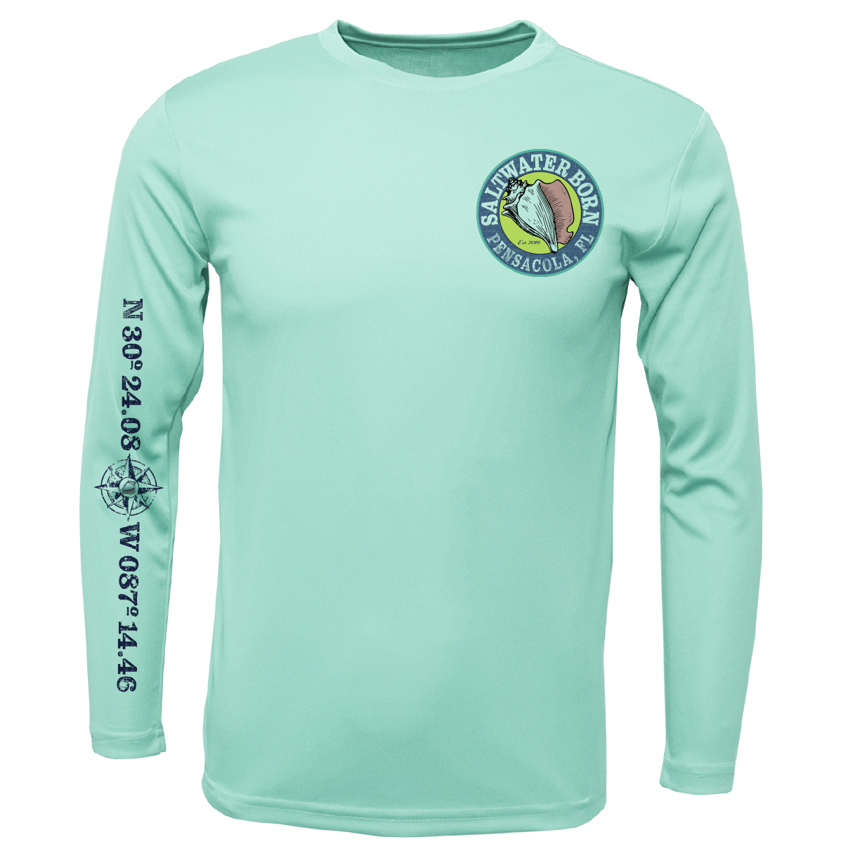 Saltwater Born Pensacola, FL Kraken Long Sleeve UPF 50+ Dry-Fit Shirt